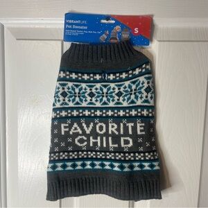 Vibrant Life Gray and Blue Pet Sweater